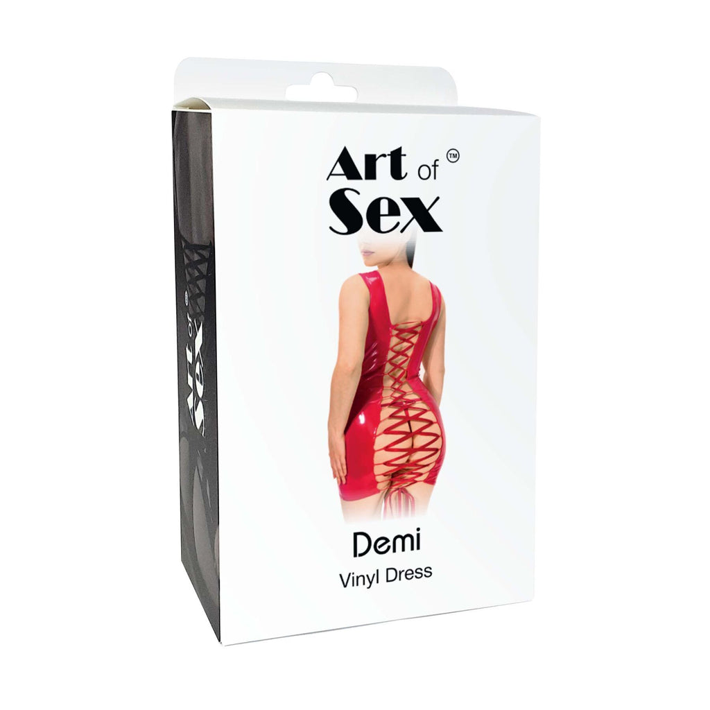 Art of Sex (Україна) Лакована сукня на шнурівці Art of Sex - Demi, колір чорний з ефектом голограми, XS-M