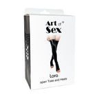 Сексуальні вінілові панчохи Art of Sex - Lora з відкритими пальцями та п'ятою, р