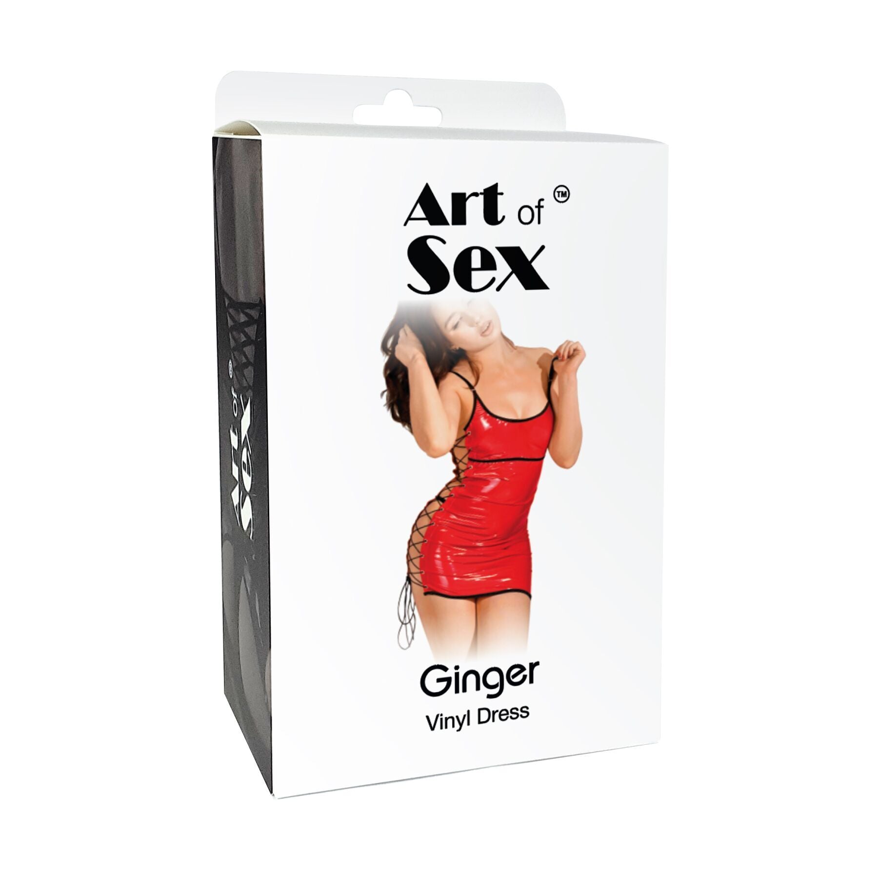 Art of Sex (Україна) Сексуальна лакована сукня на шнурівці Art of Sex - Ginger червона L-2XL