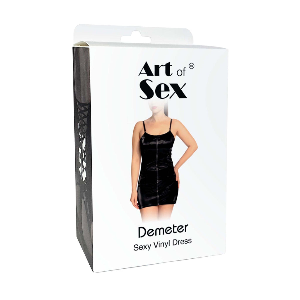 Art of Sex (Україна) Лакована сукня Art of Sex - Demeter, колір чорний з ефектом голограми, розмір XL