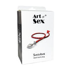 Металева анальна пробка S з диявольським хвостом Art of Sex - Succubus, екошкіра