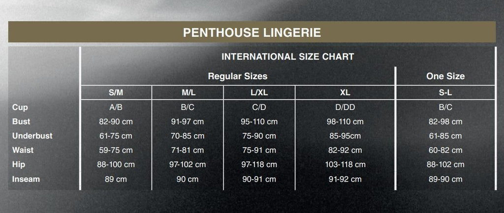 Penthouse (Німеччина) Сукня в підлогу з люрексовою ниткою і стрінгами Penthouse - Love on Fire Black S/M
