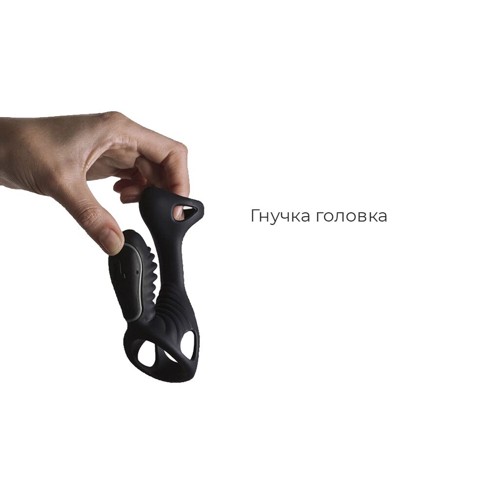 Adrien Lastic (Іспанія) Насадка на член з вібрацією Adrien Lastic Gladiator з пультом LRS розмір F, два мотори