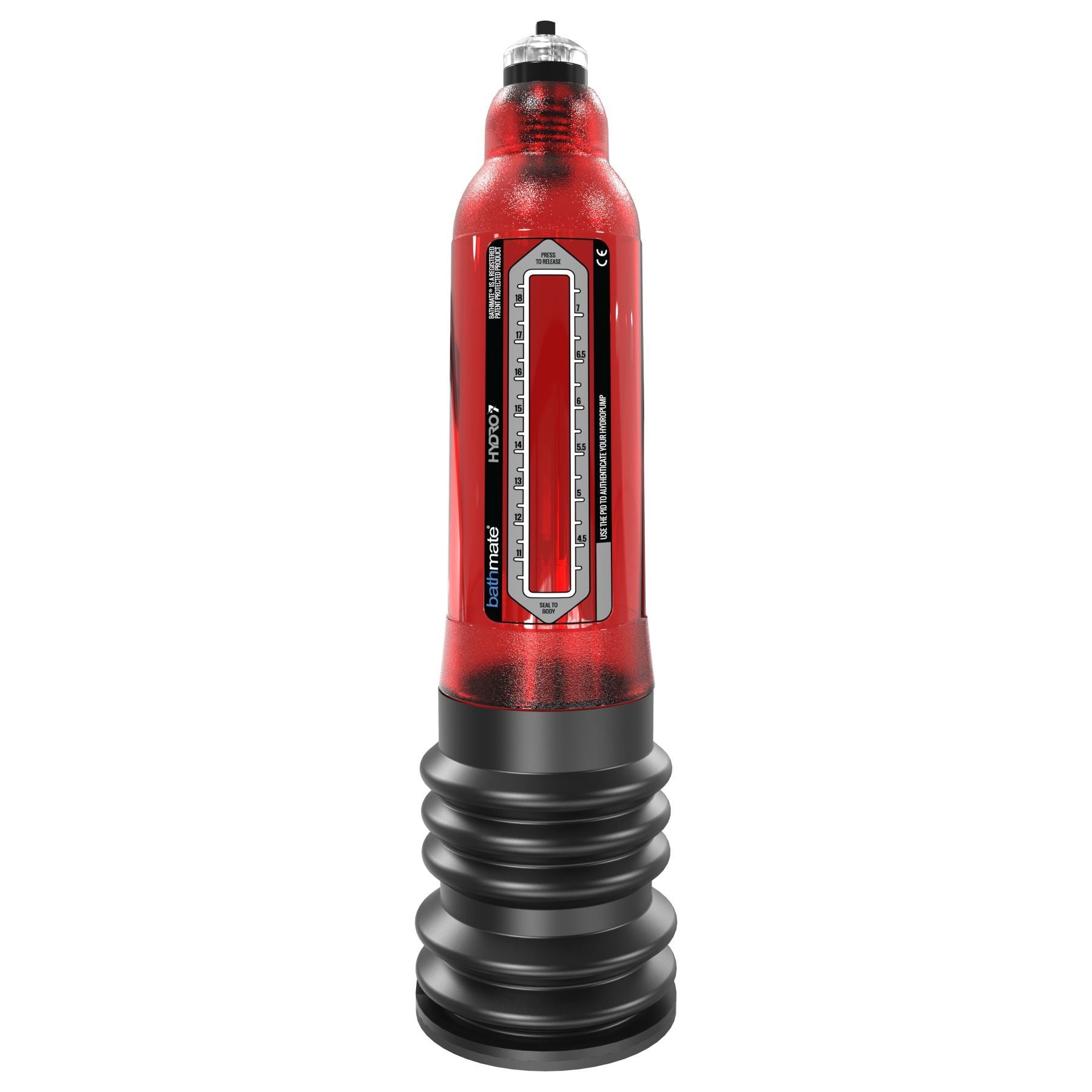 Bathmate (Великобританія) Гідропомпа Bathmate Hydro 7 Red, для члена довжиною від 12,5 до 18 см, діаметр до 5 см