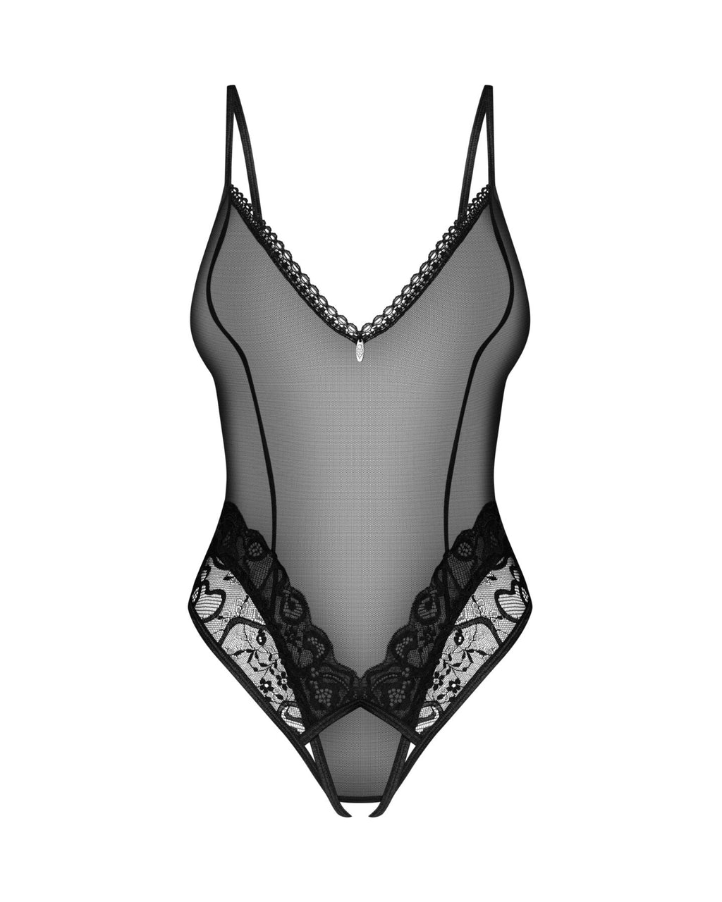 Obsessive (Польща) Тедді з доступом Obsessive Blomentis crotchless teddy, XS/S, прозоре, відкрита спина, низ-стрінги