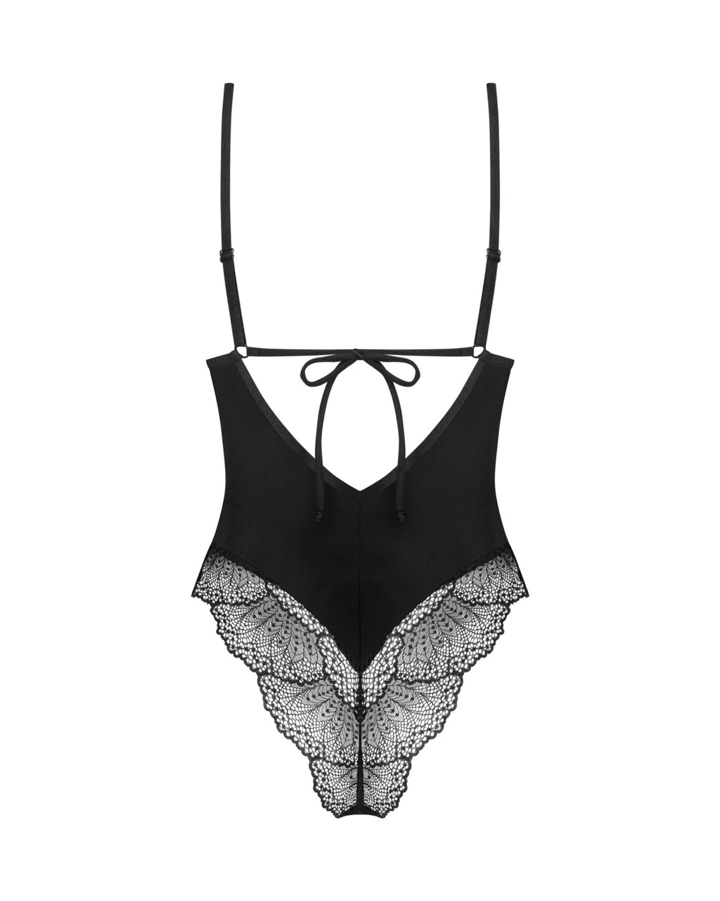 Obsessive (Польща) Тедді Obsessive Lobellis teddy, XL/2XL, чорне, ліф з м’якою чашкою, відкрита спина, низ-стрінги