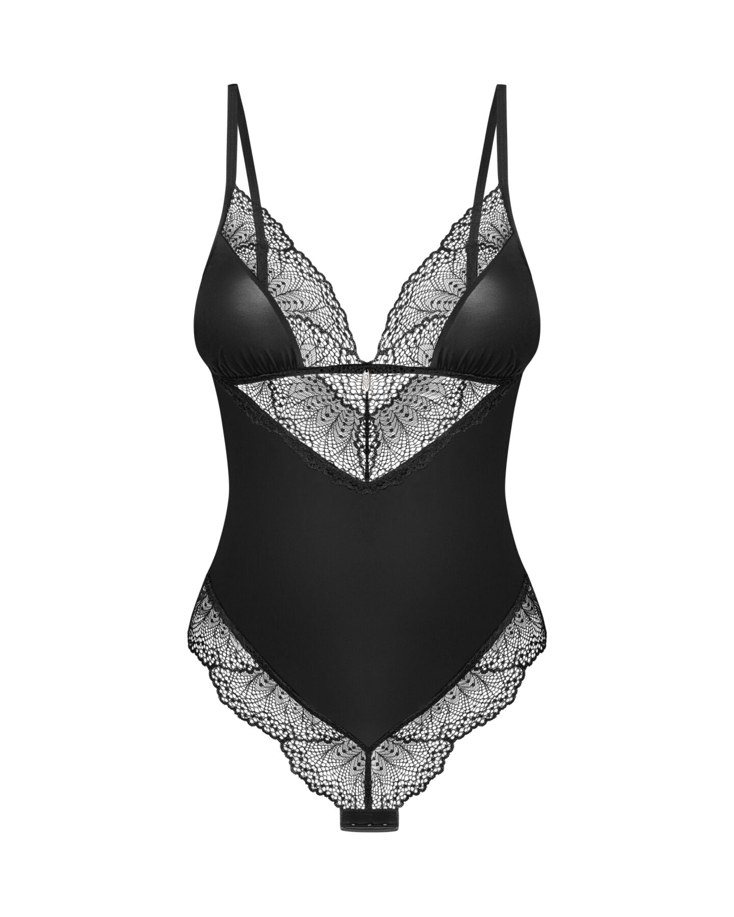 Obsessive (Польща) Тедді Obsessive Lobellis teddy, XL/2XL, чорне, ліф з м’якою чашкою, відкрита спина, низ-стрінги