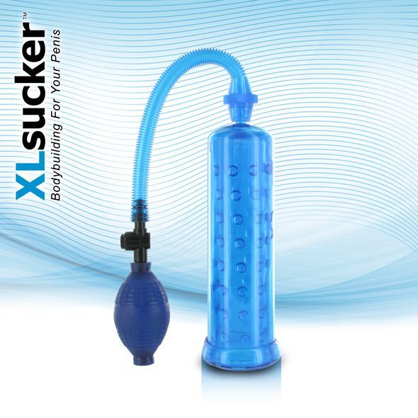 XLSucker (Нідерланди) Вакуумна помпа XLsucker Penis Pump Blue для члена довжиною до 18см, діаметр до 4 см