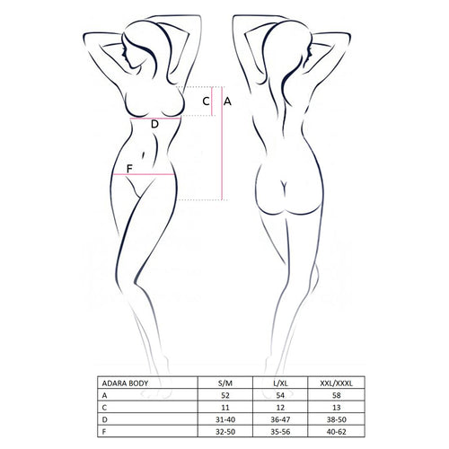 Боді-монокіні Passion ADARA BODY L/XL, black