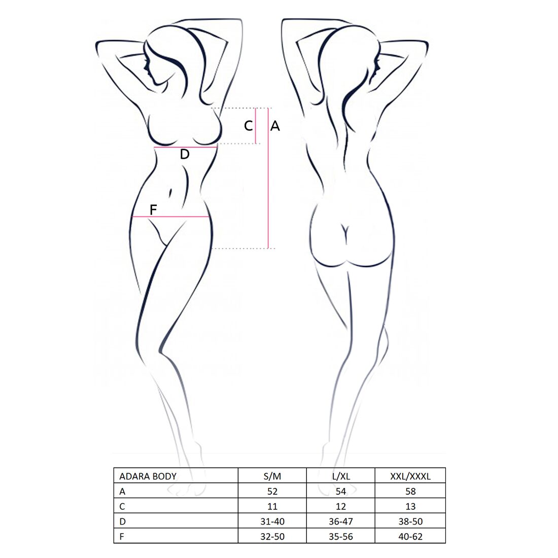Passion (Польща) Боді монокіні Passion ADARA BODY L/XL, red
