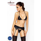 Комплект білизни під латекс Passion CAPRI SET, міні-бікіні, стрінги, пояс для панчіх