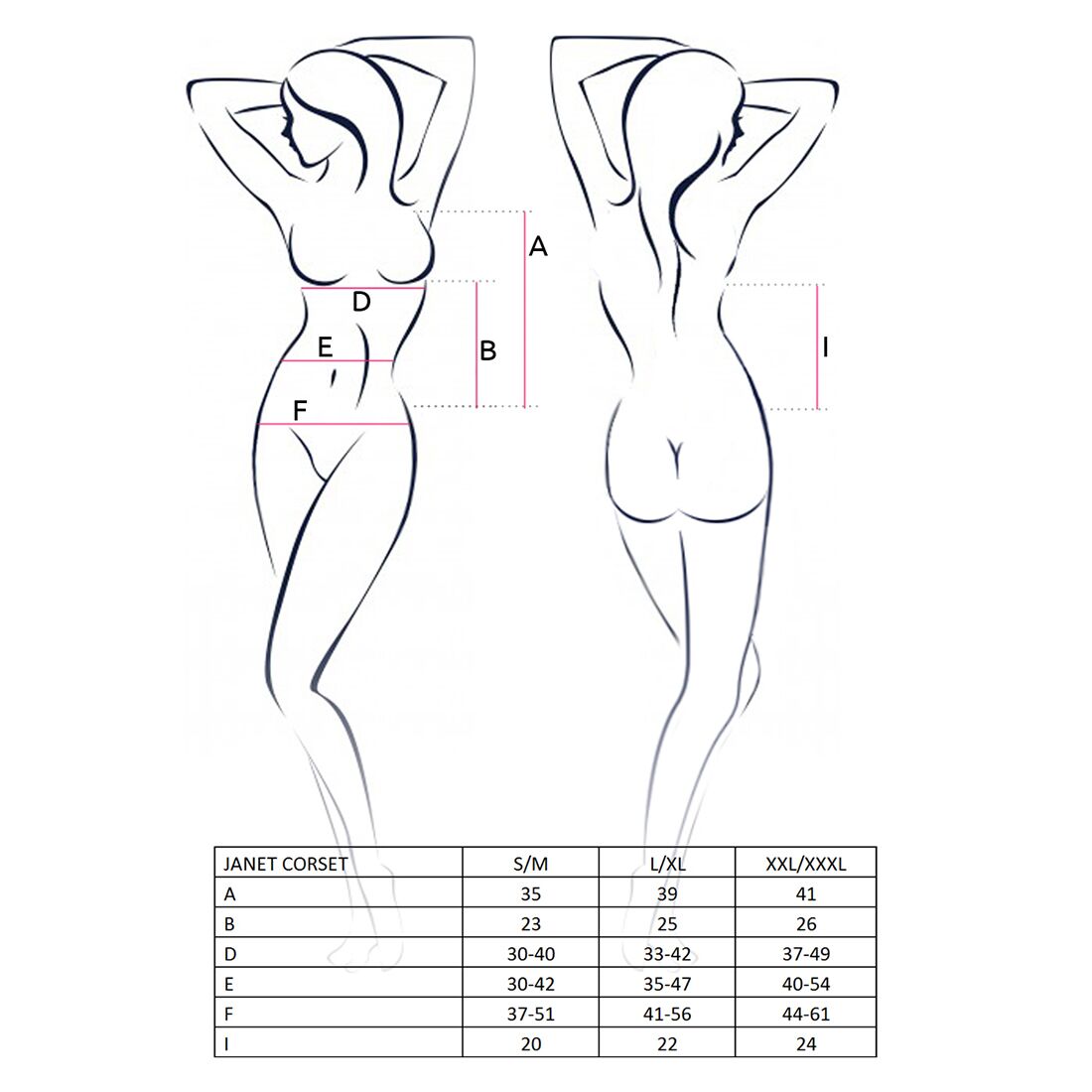 Passion (Польща) Корсет з пажами Passion JANET CORSET S/M, white, трусики, напівпрозорий