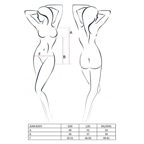 Боді монокіні під латекс Passion JEAN BODY