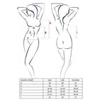 Корсет з пажами Passion JOLENE CORSET L/XL, black, трусики, напіввідчинені груди