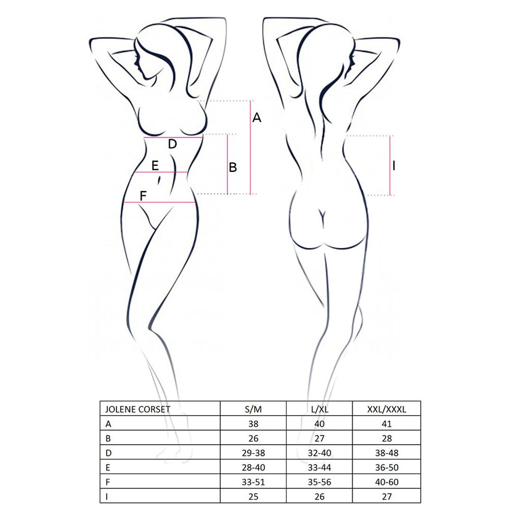 Passion (Польща) Корсет з пажами Passion JOLENE CORSET XXL/XXXL, black, трусики, напіввідкриті груди, напівпрозорий