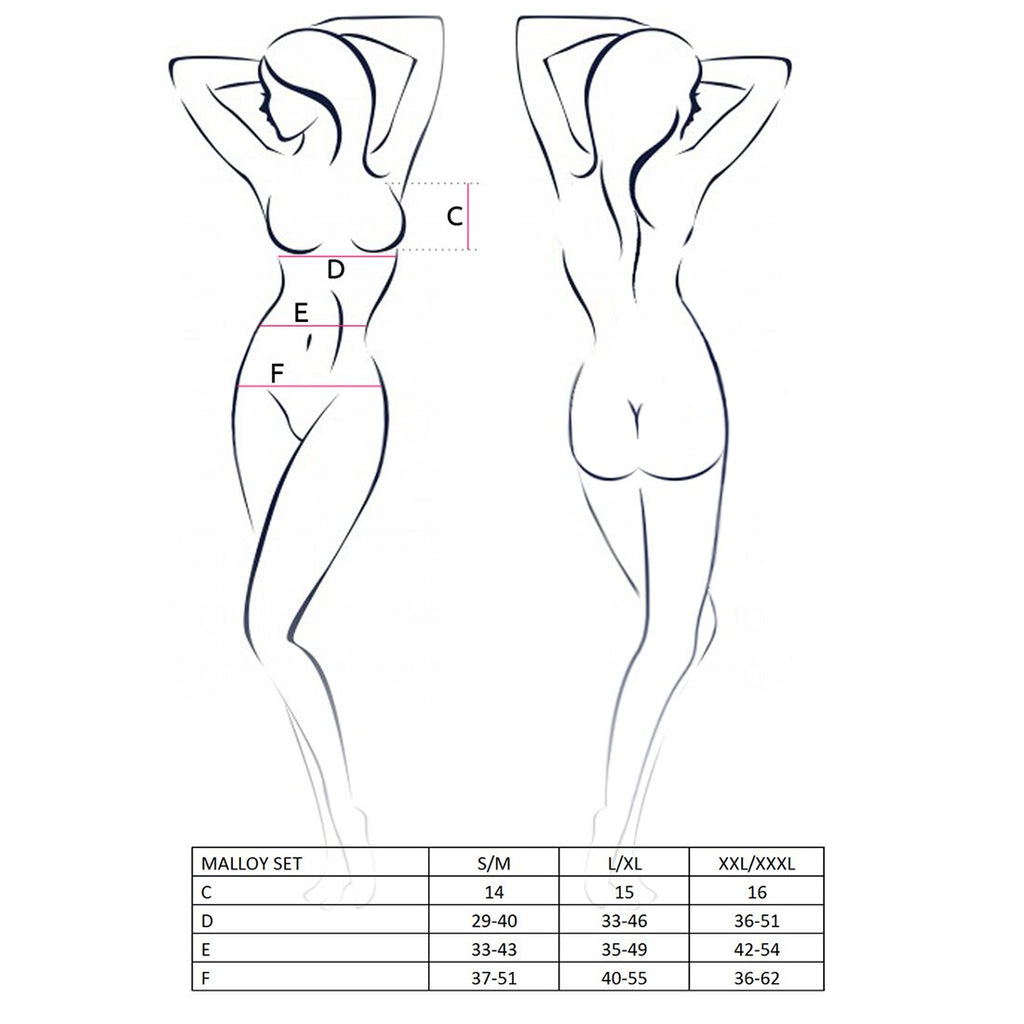Passion (Польща) Костюм зайчика Passion MALLOY SET L/XL, трусики, топік і вушка