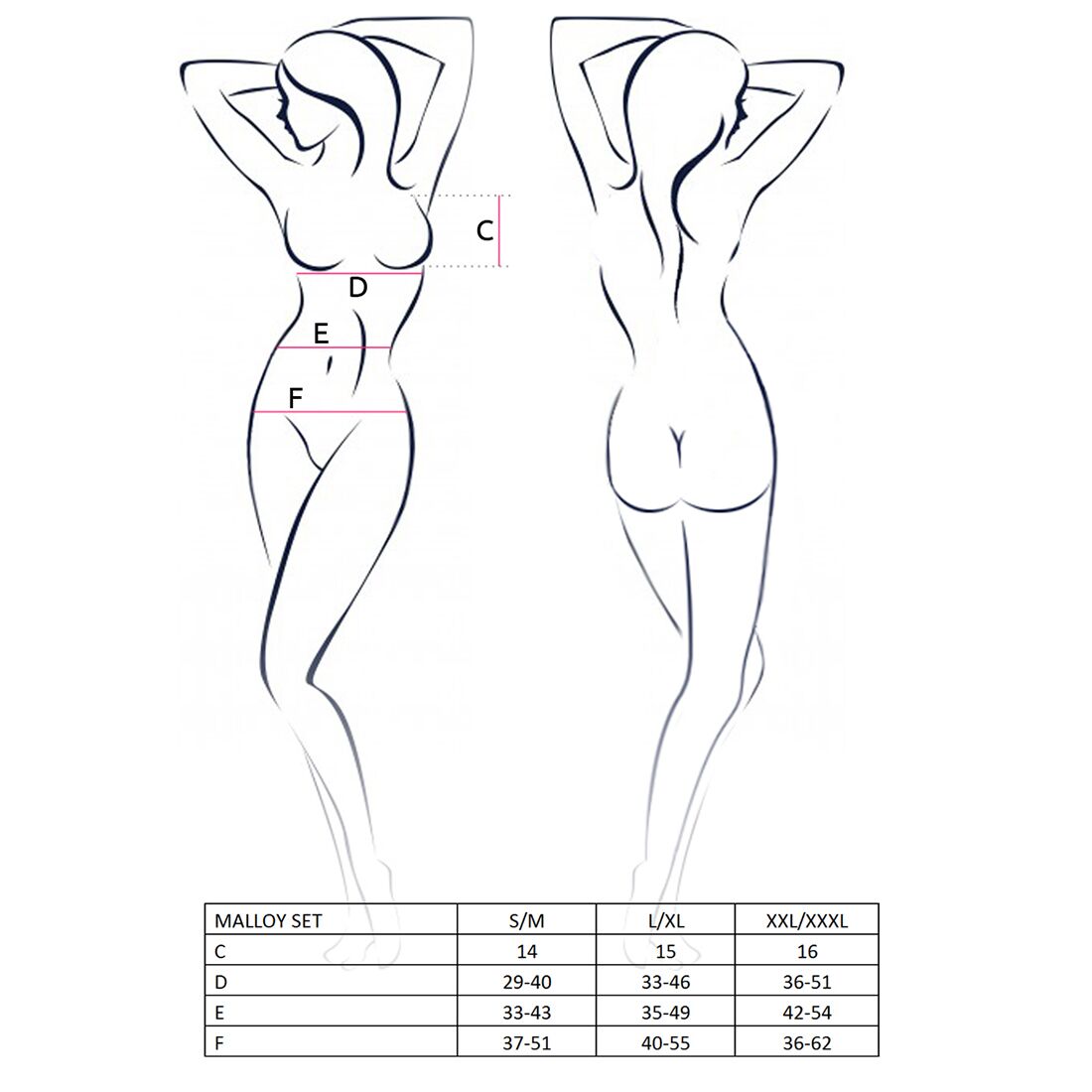 Passion (Польща) Костюм зайчика Passion MALLOY SET L/XL, трусики, топік і вушка