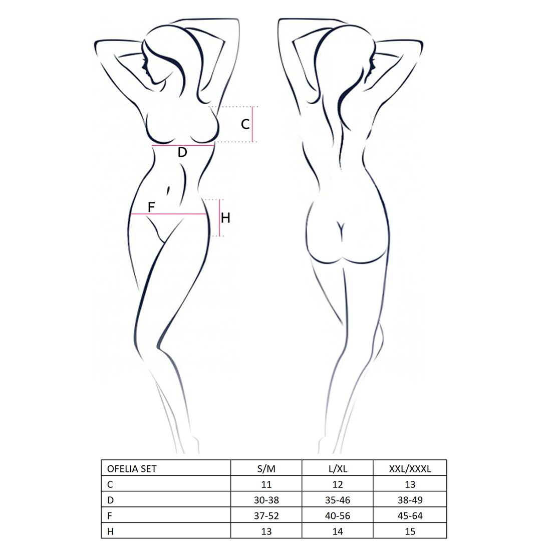 Passion (Польща) Комплект білизни Passion OFELIA SET OpenBra L/XL, white, стрінги, відкритий ліф, широкий пояс