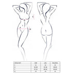 Комплект білизни Passion OFELIA SET OpenBra XXL/XXXL, white, стрінги, відкритий ліф, широкий пояс