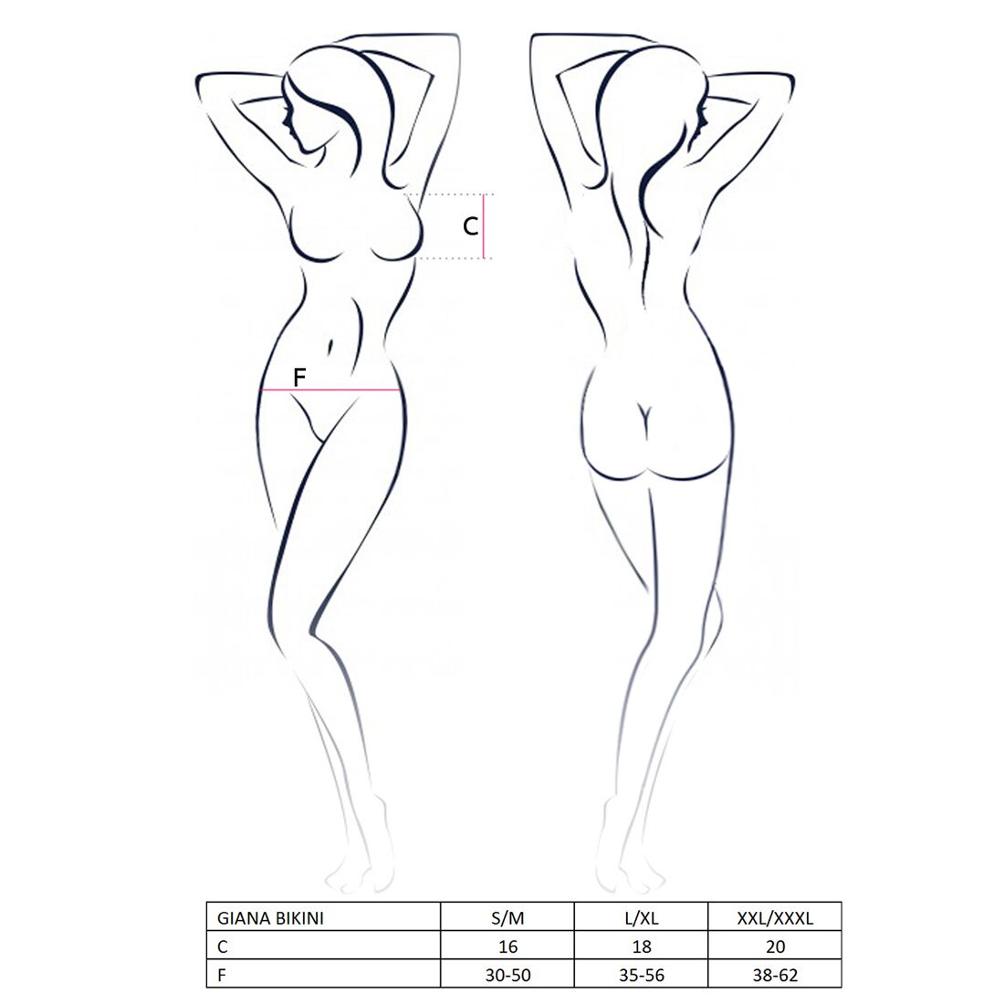 Passion (Польща) Комплект білизни Passion GIANA BIKINI S/M, white, напівпрозорі ліф і трусики з бантиками
