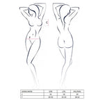 Комплект білизни Passion GIANA BIKINI S/M, white, напівпрозорі ліф і трусики з б