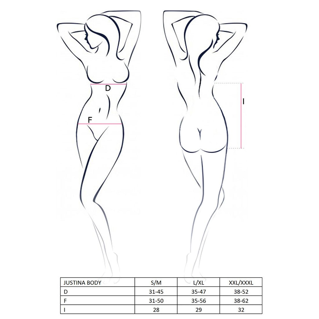 Passion (Польща) Боді монокіні з відкритими грудьми Passion JUSTINA BODY L/XL, black