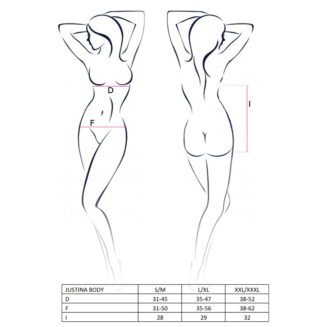 Passion (Польща) Боді монокіні з відкритими грудьми Passion JUSTINA BODY L/XL, black