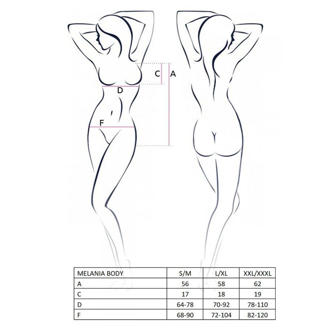 Passion (Польща) Боді Passion MELANIA BODY S/M, black