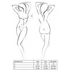 Комплект білизни Passion ORIHIME SET S/M, white, стрепи, ліф і трусики