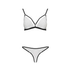 Комплект білизни Passion ORIHIME SET XXL/XXXL, white, стрепи, ліф і трусики