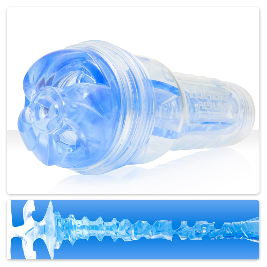 Fleshlight (США) Мастурбатор Fleshlight Turbo Thrust Blue Ice (імітатор мінету)