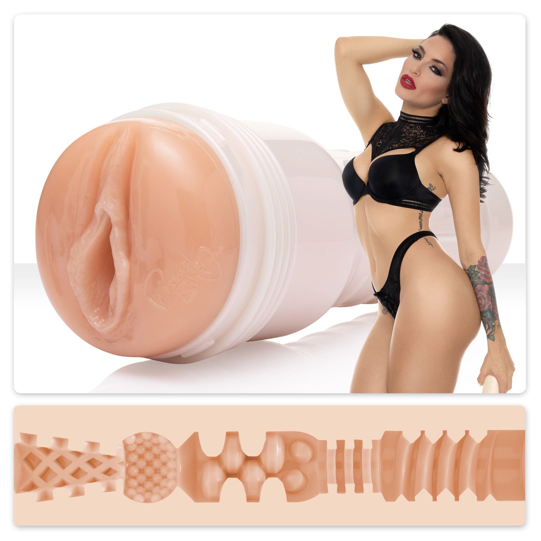 Fleshlight (США) Мастурбатор Fleshlight Girls: Kissa Sins - Insatiable, зі зліпка вагіни, дуже ніжний