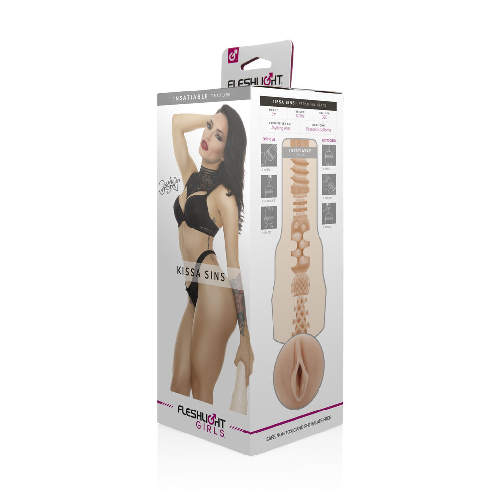 Fleshlight (США) Мастурбатор Fleshlight Girls: Kissa Sins - Insatiable, зі зліпка вагіни, дуже ніжний