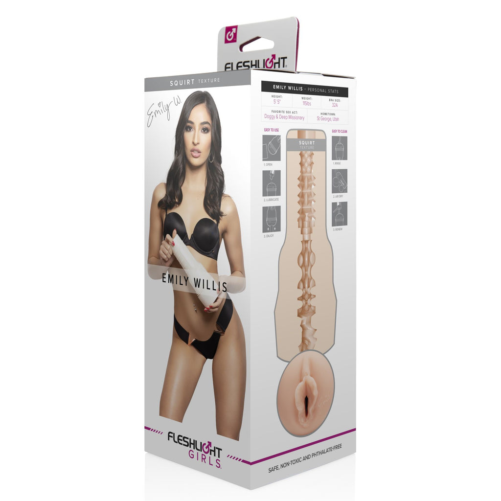 Fleshlight (США) Мастурбатор Fleshlight Girls: Emily Willis - Squirt, зі зліпка вагіни, дуже ніжний
