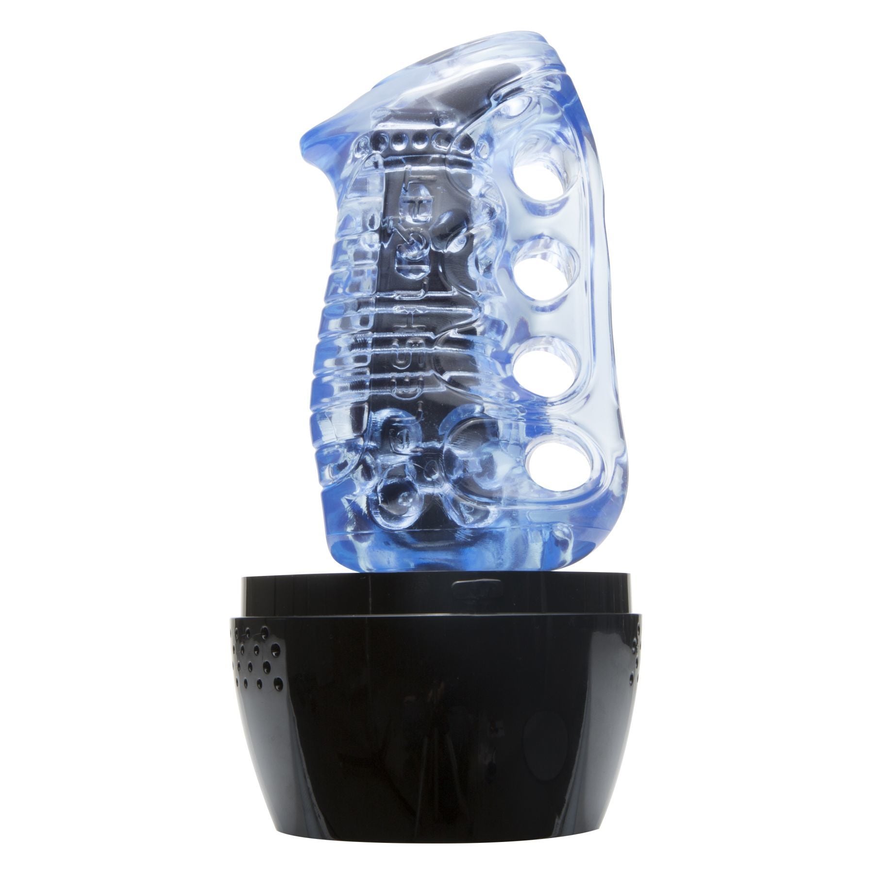 Fleshlight (США) Мастурбатор Fleshlight Fleshskins Grip Blue Ice, надійна фіксація на руці, відмінно для пар та мінет
