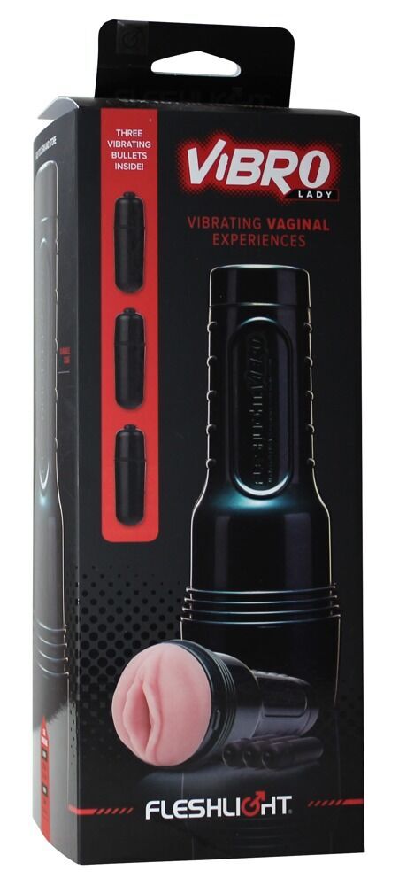 Fleshlight (США) Мастурбатор з вібрацією Fleshlight Vibro Pink Lady Touch, три віброкулі, стимулювальний рельєф