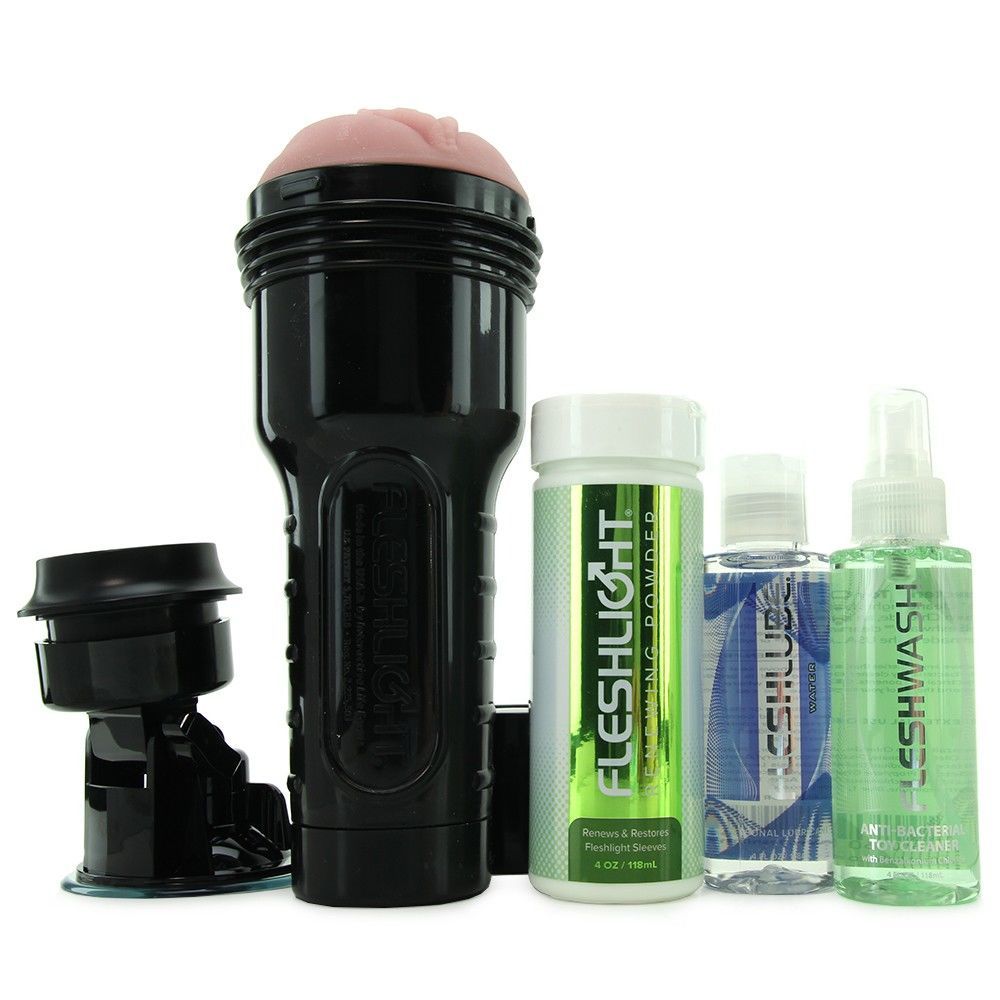 Fleshlight (США) Мастурбатор Fleshlight Pink Lady Original Value Pack: присоска, змазка, чищення і відновлення