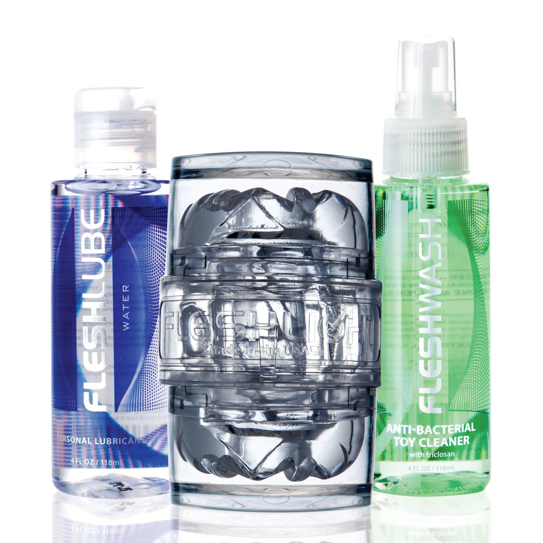 Fleshlight (США) Мастурбатор Fleshlight Quickshot Vantage Value Pack: змазка і засіб для чищення