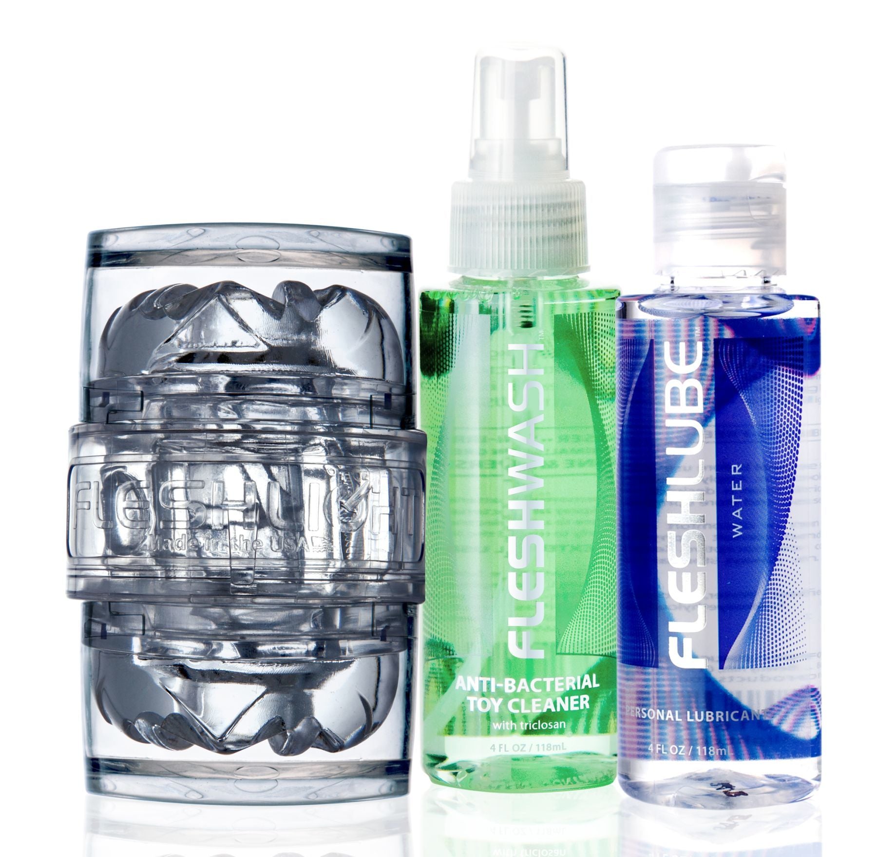 Fleshlight (США) Мастурбатор Fleshlight Quickshot Vantage Value Pack: змазка і засіб для чищення