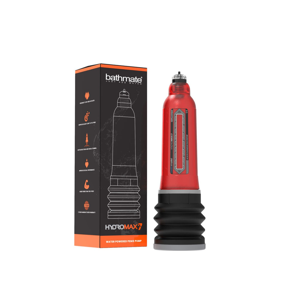 Bathmate (Великобританія) Гідропомпа Bathmate Hydromax 7 Red, для члена довжиною від 12,5 до 18 см, діаметр до 5,2 см