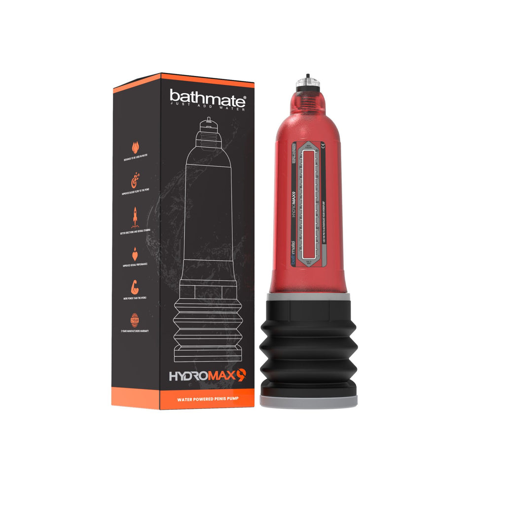 Bathmate (Великобританія) Гідропомпа Bathmate Hydromax 9 Red, для члена довжиною від 18 до 23 см, діаметр до 5,5 см