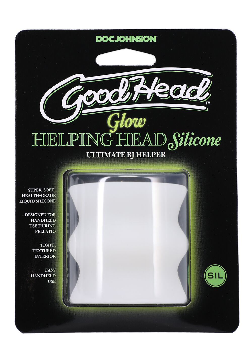 Doc Johnson (США) Мастурбатор Doc Johnson GoodHead - Glow Helping Head Silicone