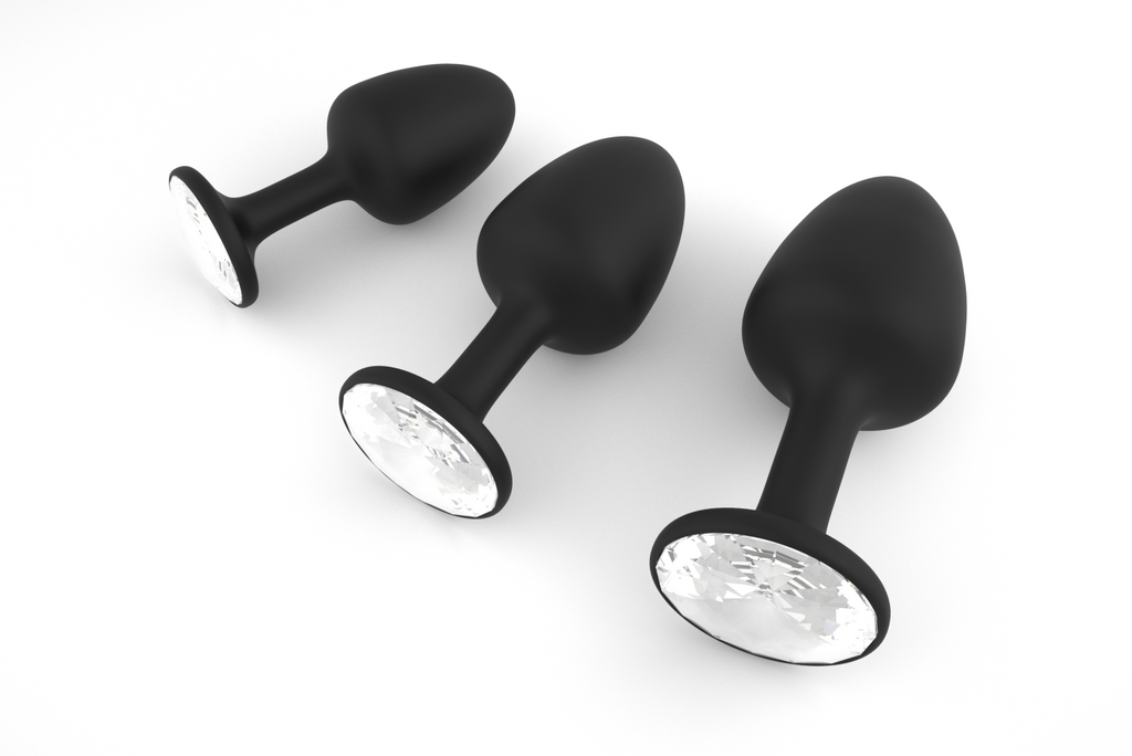 Анальная пробка Dorcel Geisha Plug Diamond XL с шариком внутри, создаёт вибрации, макс диаметр 4,5