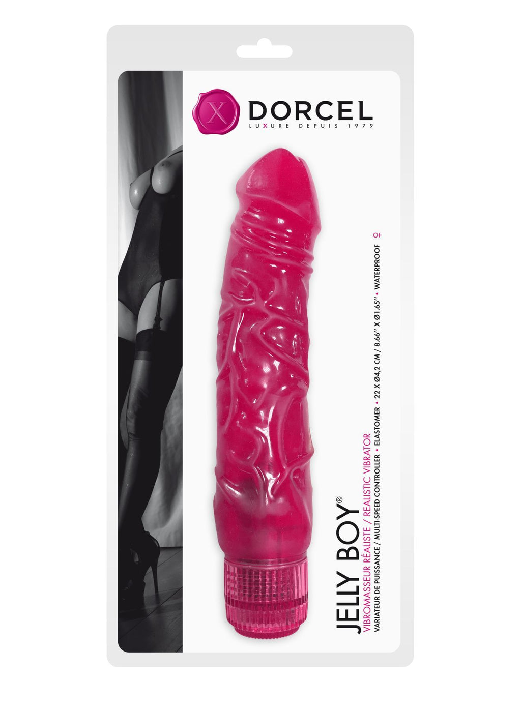 Фаллоимитатор вибратор Dorcel Jelly Boy, диаметр 4,2см ТПЕ, плавное регулирование мощности вибрации