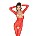 Passion (Польща) Бодістокінг Passion BS031 red, комбінезон з відкритими грудьми