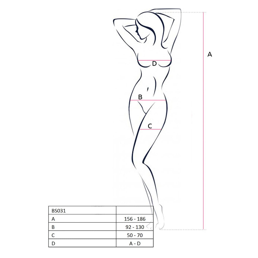 Passion (Польща) Бодістокінг Passion BS031 red, комбінезон з відкритими грудьми