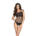 Passion (Польща) Бодістокінг Passion BS035 black, боді, імітація топа і трусиків