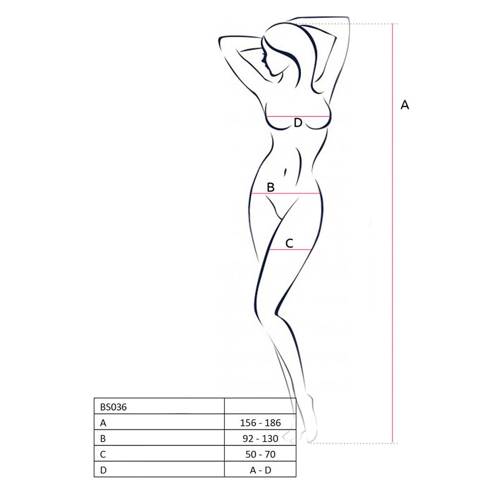 Passion (Польща) Бодістокінг Passion BS036 black, комбінезон, лямки через одне плече