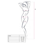 Бодістокінг Passion BS038 white, комбінезон, імітація панчіх і пояса