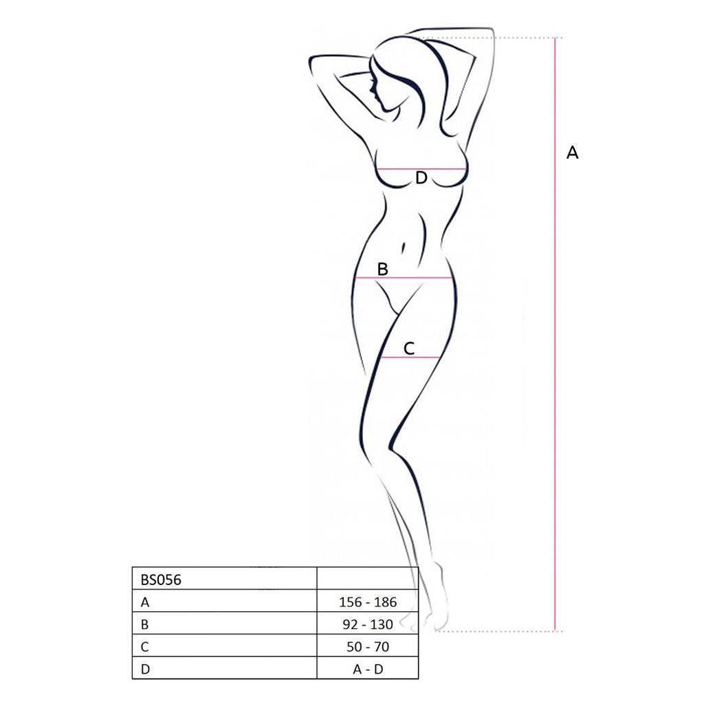 Passion (Польща) Бодістокінг Passion BS056 white, комбінезон, імітація панчох